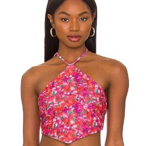 NWT Lovers & Friends Lana Tie Top in Island Floral XL
